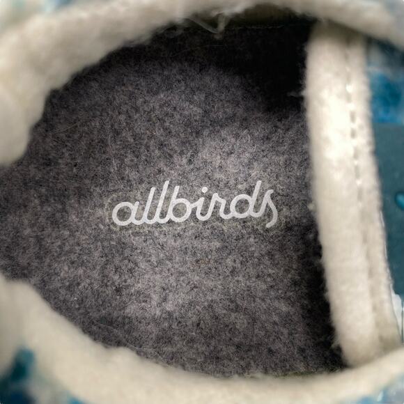 Allbirds Women’s Wool Runner Fluff Blue White Lace Up Sneaker Size US 9 - Picture 10 of 11